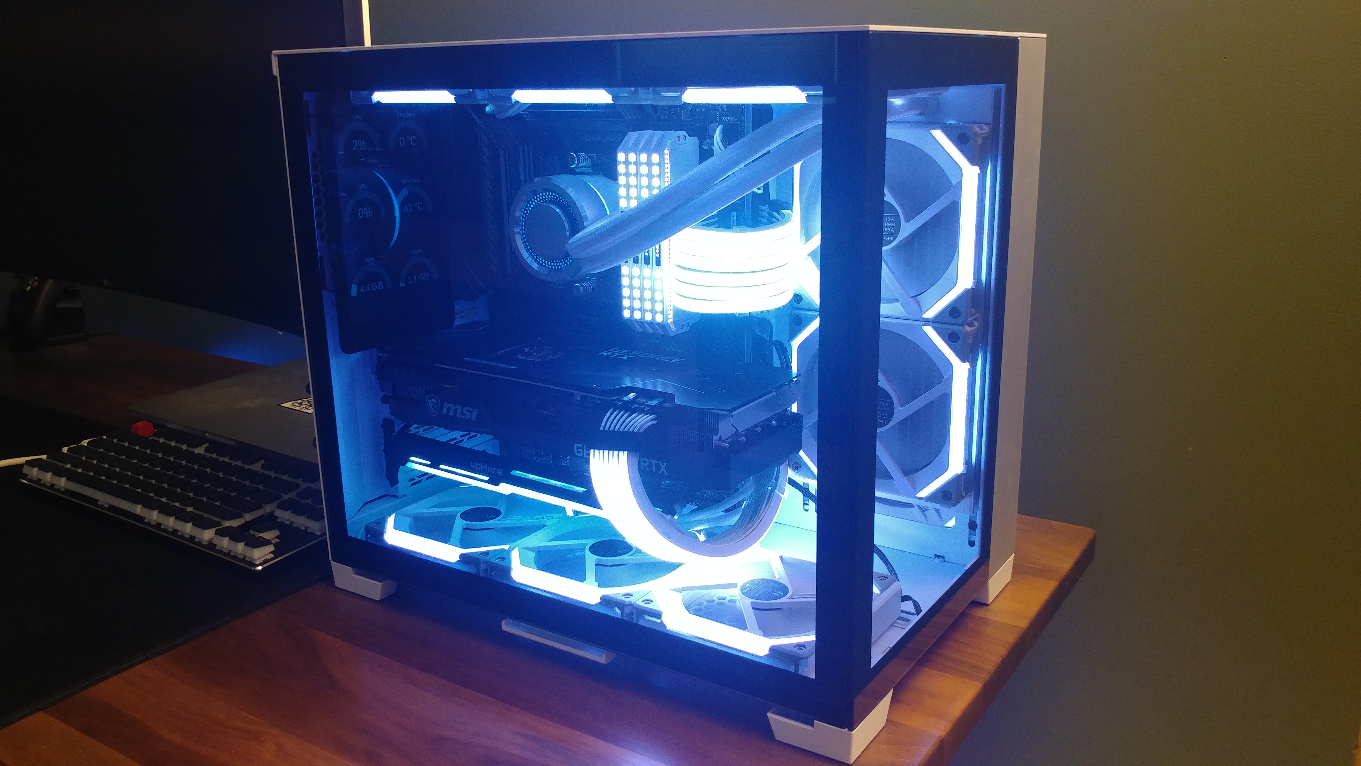 The completed build in all its RGB glory
