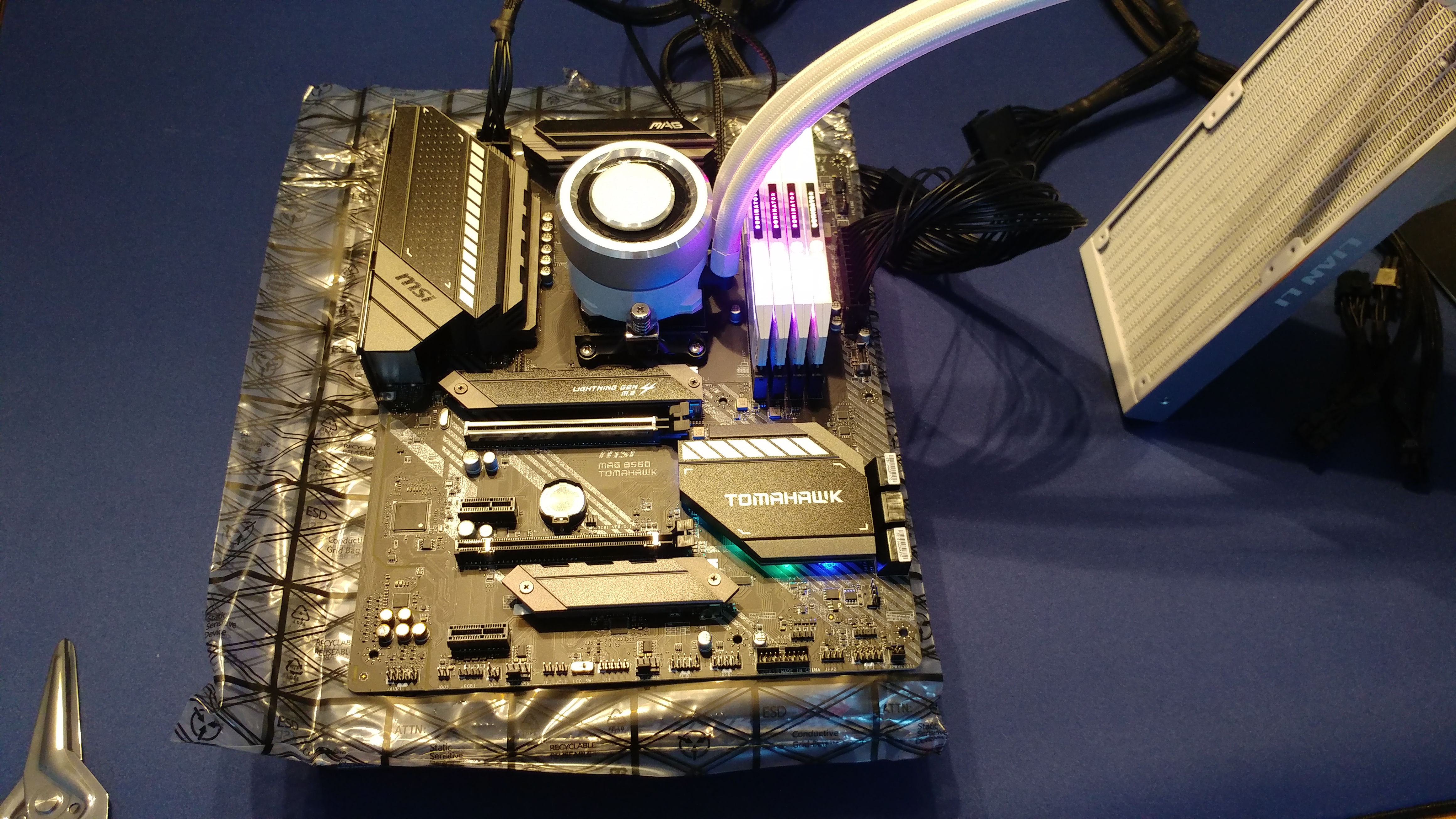 Motherboard with AIO installed